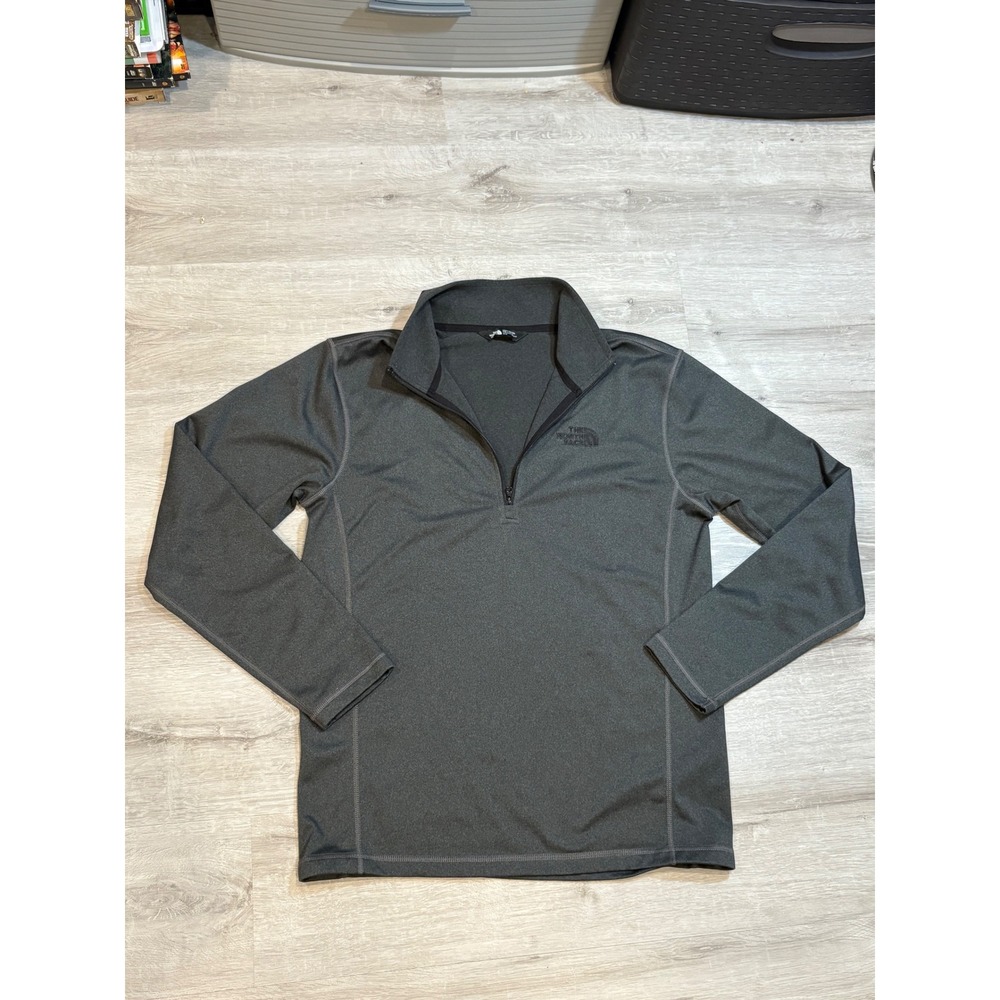 The North Face Pullover Lightweight 1/4 Zip Long‎ Sleeve Gray Mens Medium